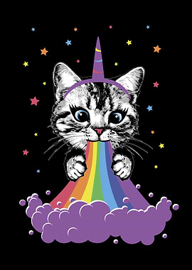 Kitten eat rainbow