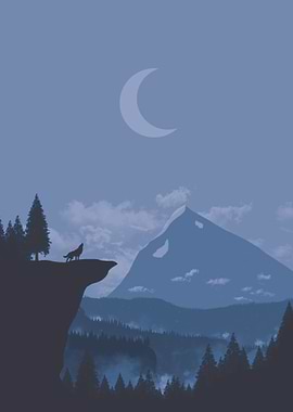 Wolf Howling At The Moon