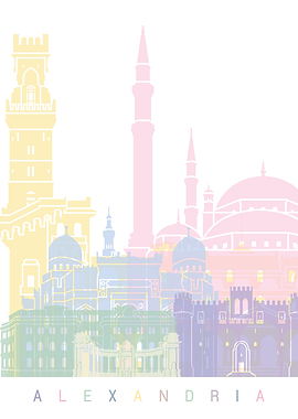 ALEXANDRIA SKYLINE POSTER