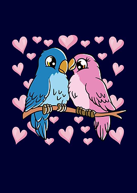 Valentines Day Couple Bird