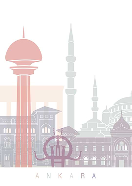 ANKARA SKYLINE POSTER