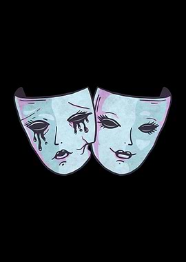 Theater Mask Pastel Goth