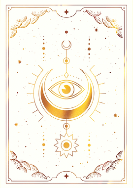 Tarot Moon with Eye