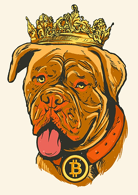 Funny Dog Bitcoin King