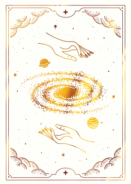 Tarot Galaxy with Hands