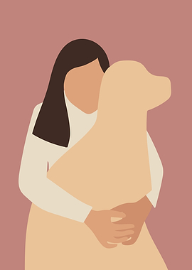 Minimal Dog animal portait