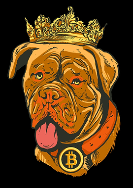 Funny Dog Bitcoin King