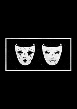 Theater Mask Sad Emo Goth