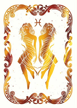 Tarot two beautiful nymphs