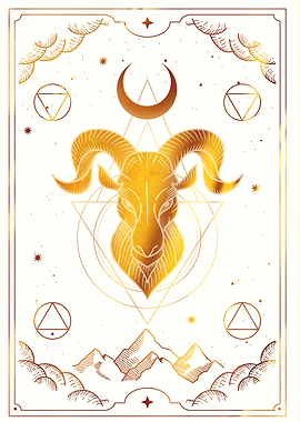 Tarot Goats head with moon