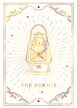 Tarot the hermit arcane