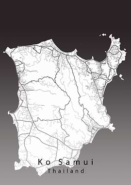 Ko Samui Island Map