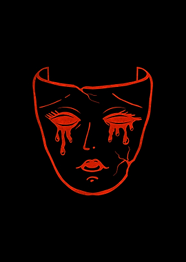 Theater Mask Soft Grunge