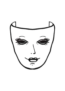 Theater Mask Sad Emo Goth