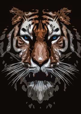 victor tiger art poster