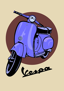 Purple Retro Scooter