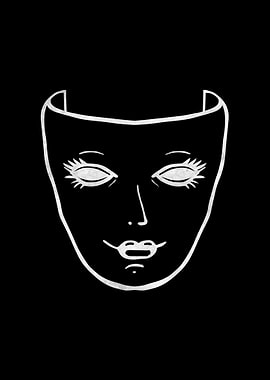 Theater Mask Sad Emo Goth