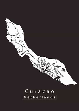 Curacao Island Map