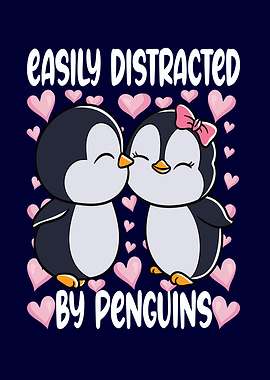 Cute cuddling penguins