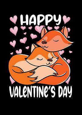 Valentines Day Couple Fox