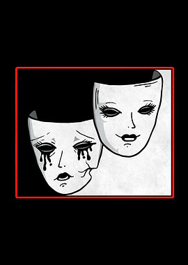 Theater Mask Sad Emo Goth