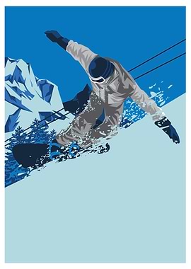 snowboarder downhills