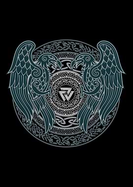 Norse Viking Raven Valknut