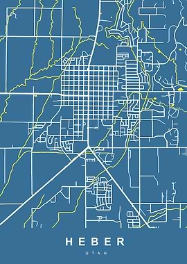 HEBER Map UTAH USA