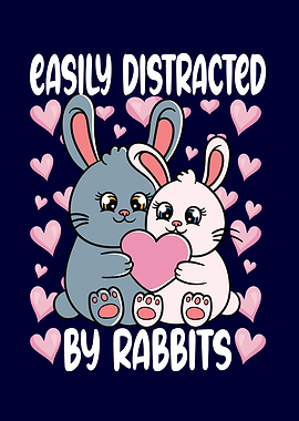 Cuddling Rabbits Heart