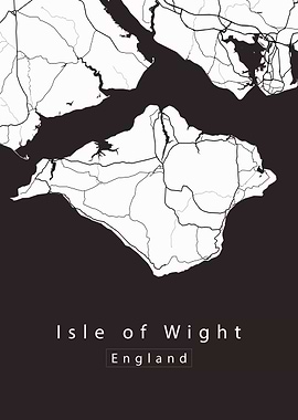 Isle of Wight Island Map
