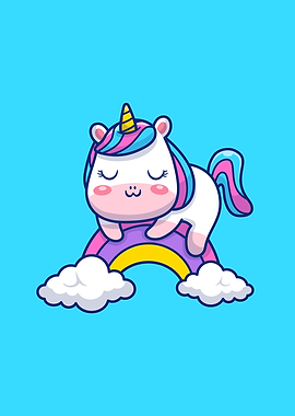 Cute Unicorn Sleeping