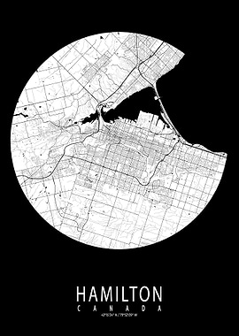 Hamilton City Map Moon