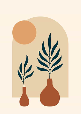 Modern floral geometricart