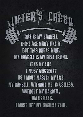 Lifters Creed Barbell