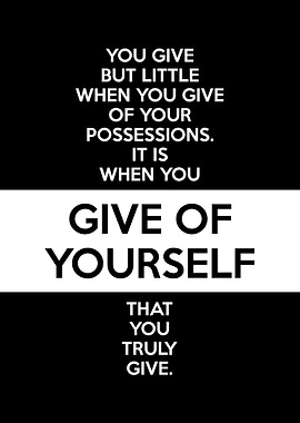 Give of Yourself
