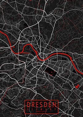 Dresden City Map Oriental