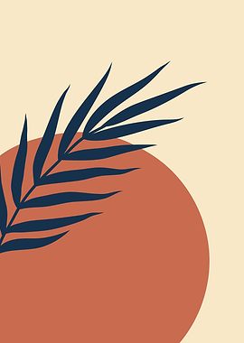 Vintage floral sun poster