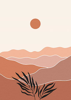 Abstract sun floral plant