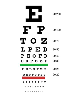 EYE CHART WHITE