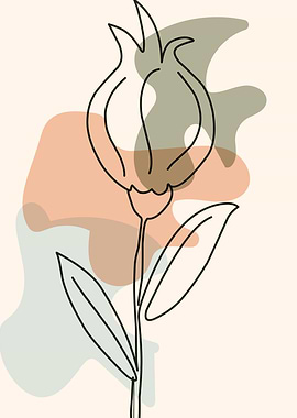 Flower line art drawings