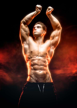 Athletic man with muscles