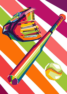 Baseball Pop Art