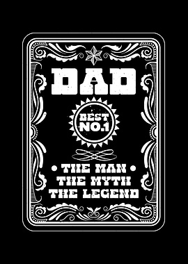 Dad Best No1 Man The Myth