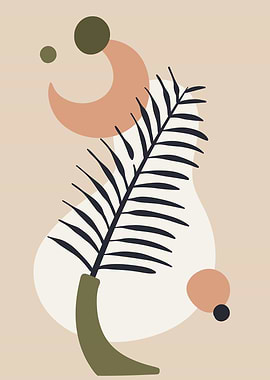 Single leaf modern art