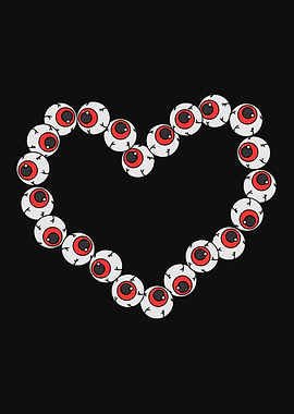 Weirdcore Heart Eyeballs