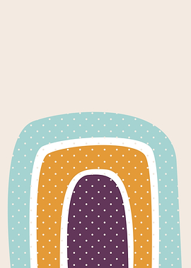 Boho nordic modern rainbow