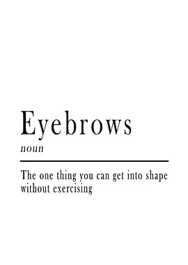 Eyebrows Print Dictionary