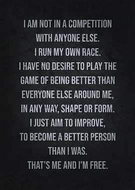Competition With Myself