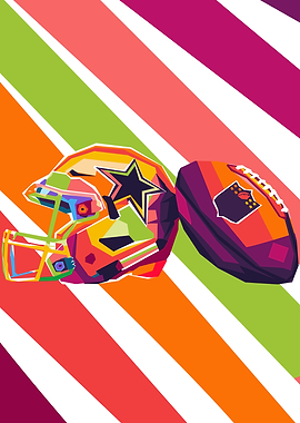 American Football Pop Art