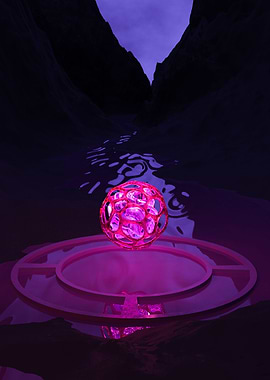 Glowing magic crystal